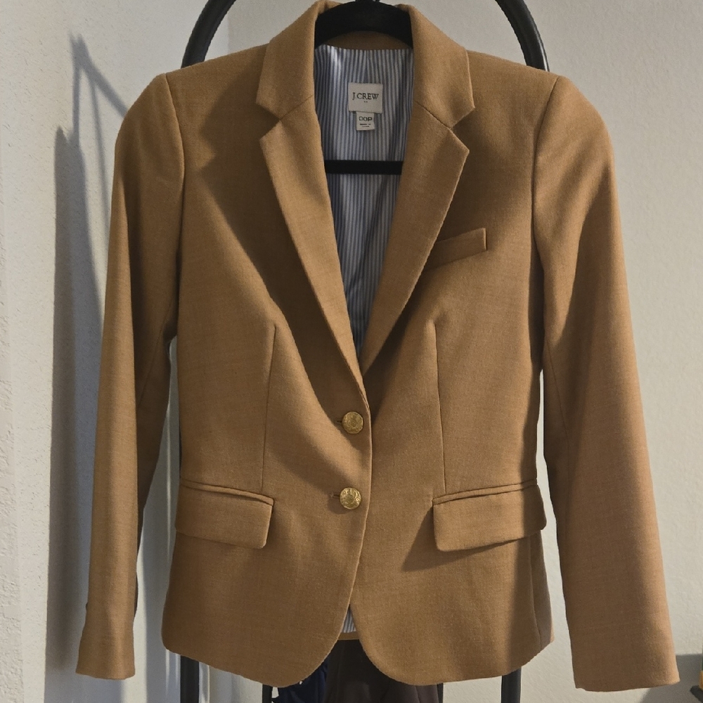 J. Crew Women's Camel Schoolboy Blazer